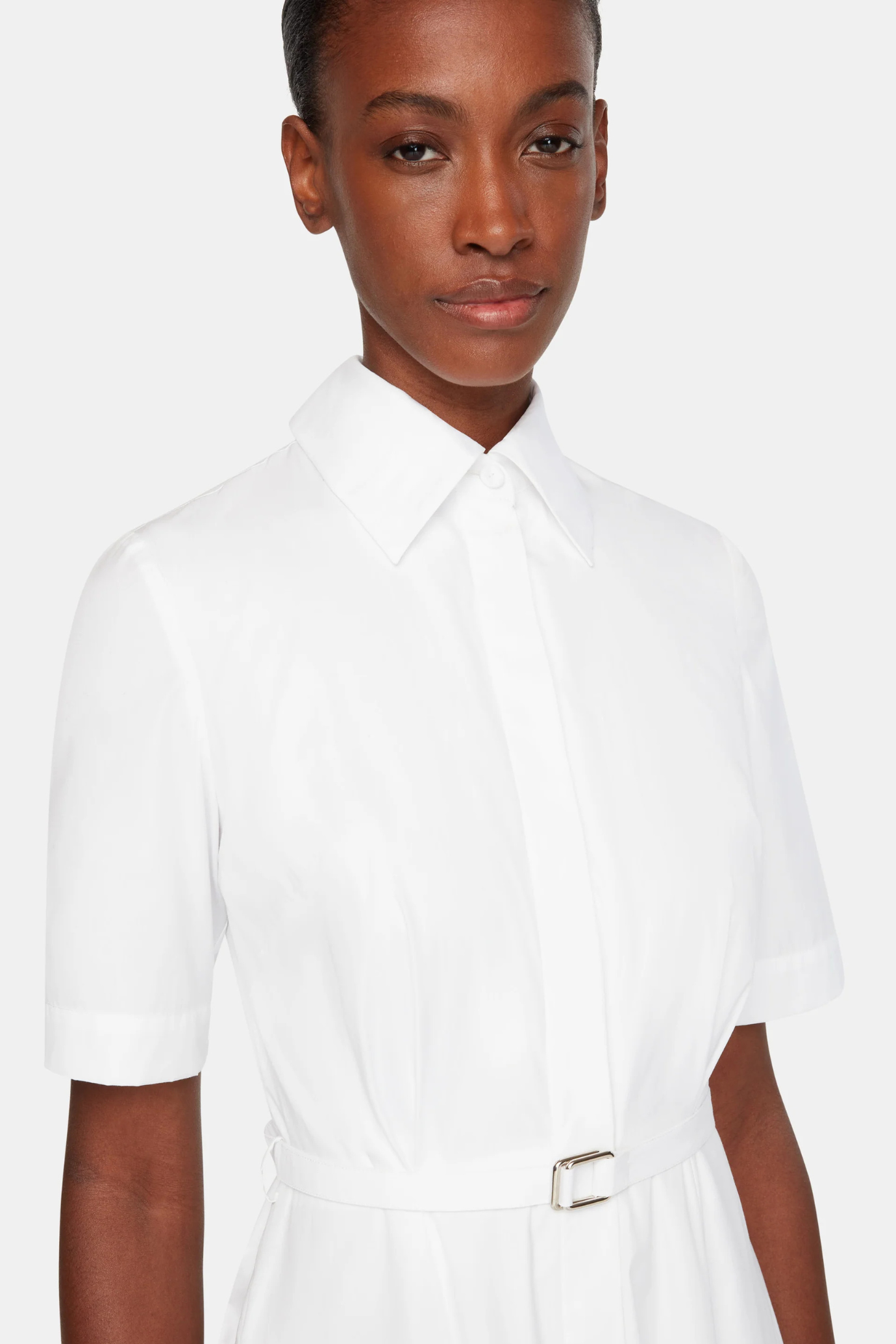 RUBIE DRESS IN WHITE COTTON