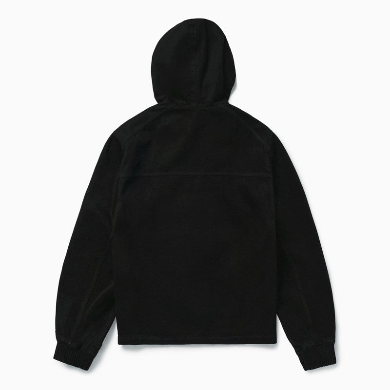 Black Denim Zip Hoodie