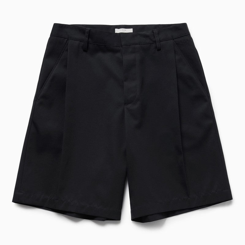 Dark Blue Pleated Shorts