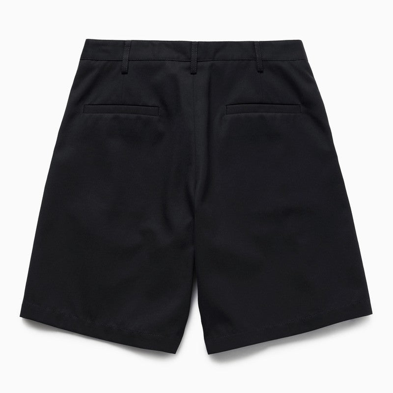 Dark Blue Pleated Shorts