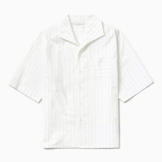 Wihite Striped Bowling Shirt