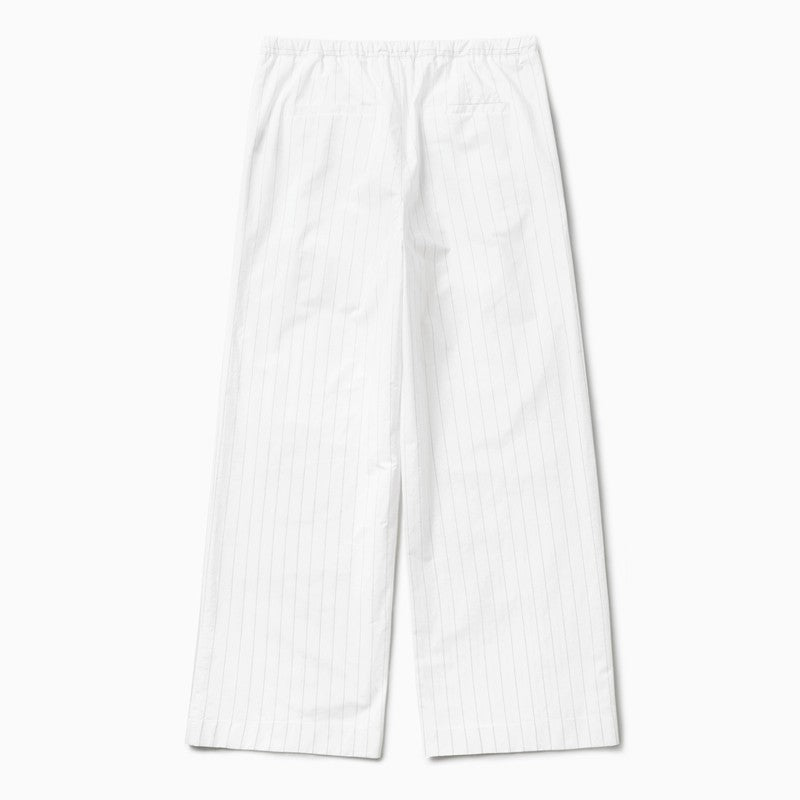 White Striped Boxy Pants