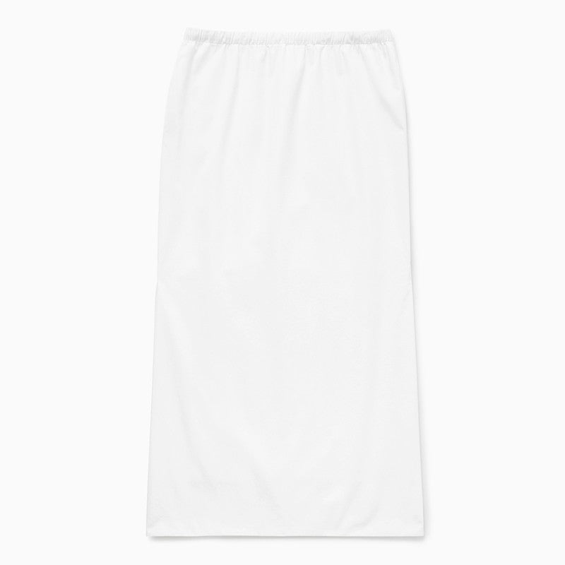 Long Asymmetric Skirt White