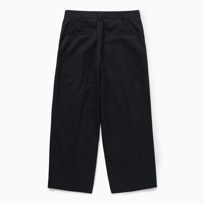 Chino Pleated Pants Dark Blue