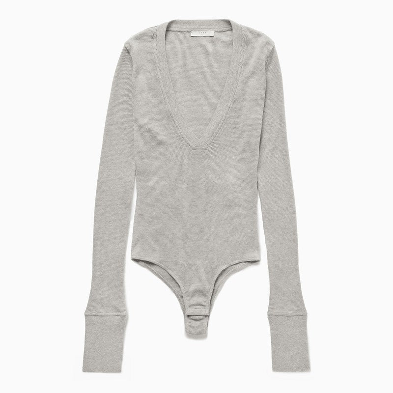 Light Grey Waffle Body V-neck
