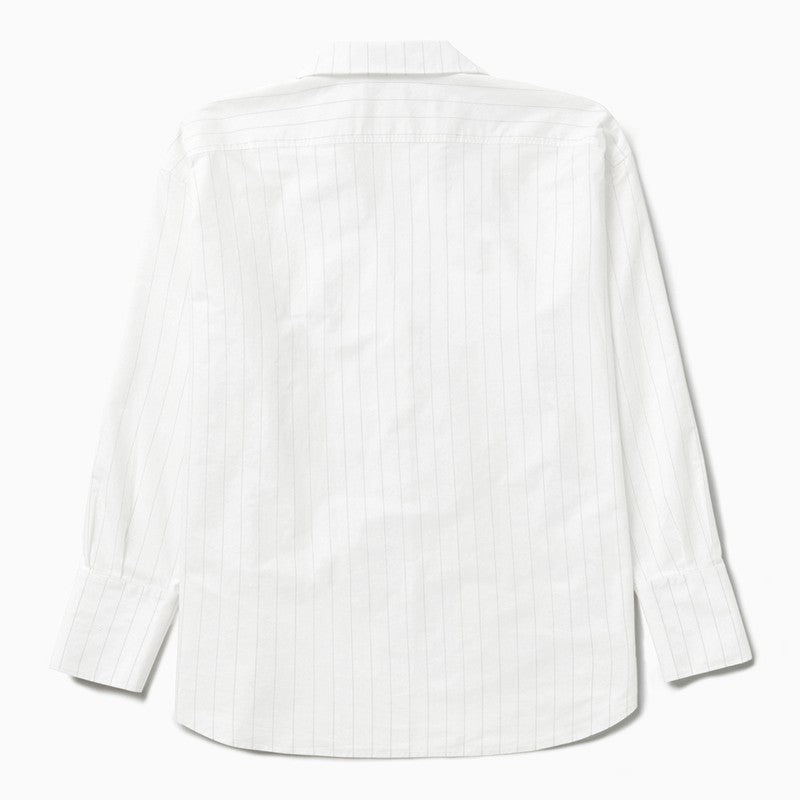 Striped L/s Shirt Dress White