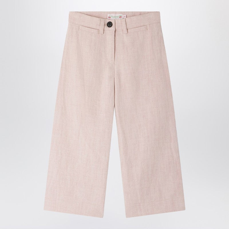 Gersande Trousers In Pink Linen Blend