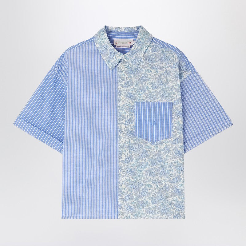 Elyas Patchwork Light Blue Shirt