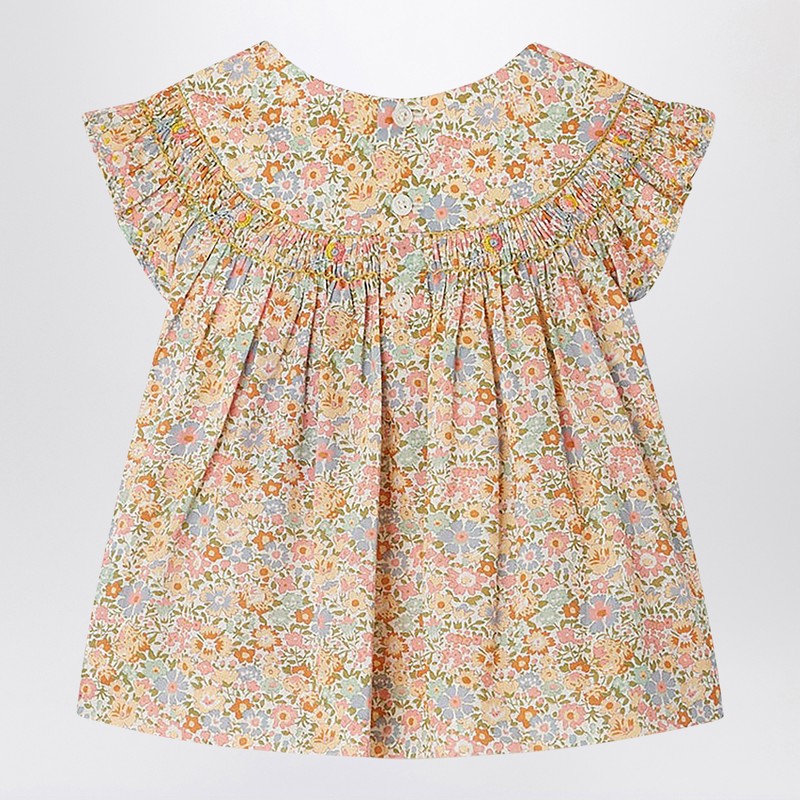 بلوزة إليوتين وردية من قماش ليبرتي