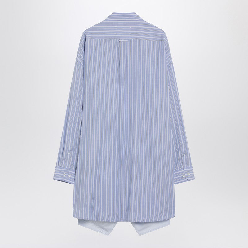 Light blue striped shirtdress