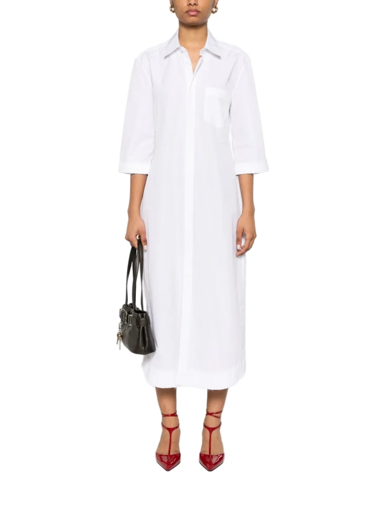 COTTON MIDI DRESS