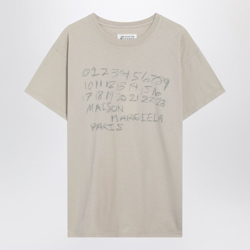 Numeric sand-coloured cotton T-shirt