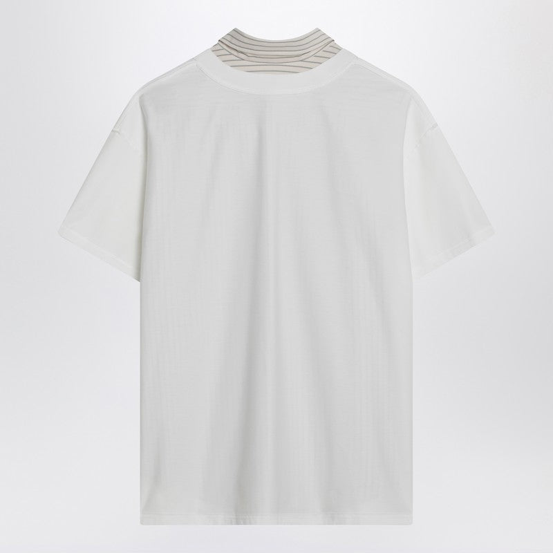 White reversed shirt T-shirt