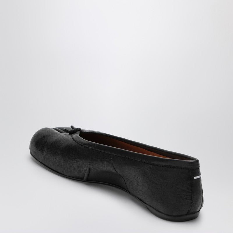Black leather Tabi New ballet flats