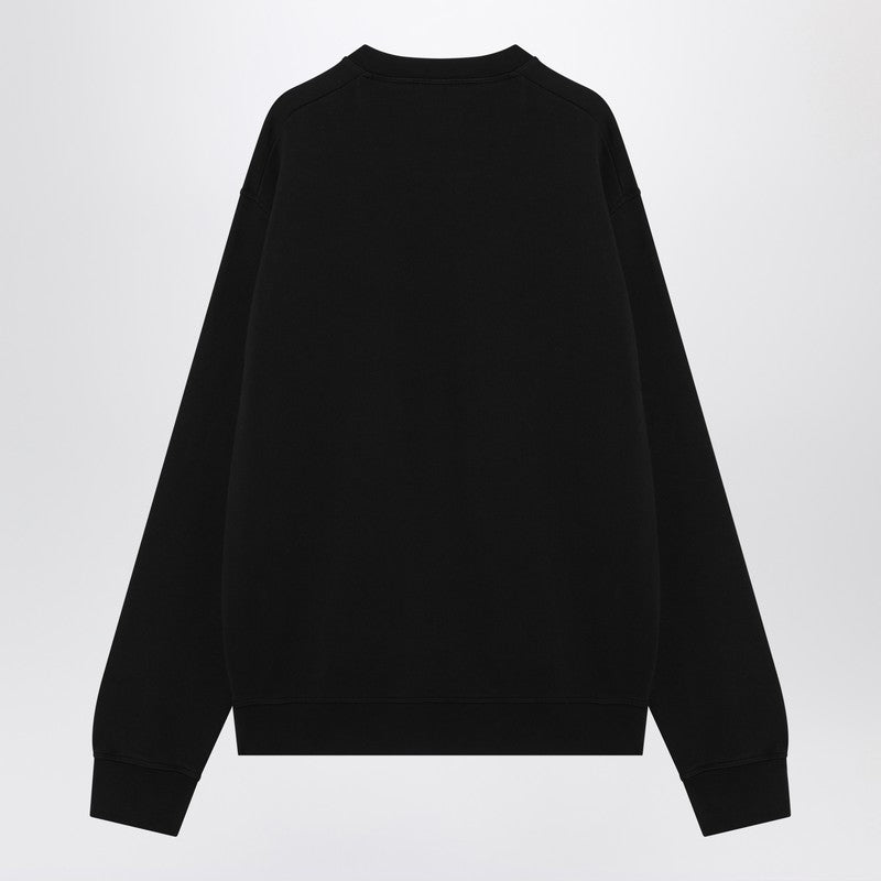 Black Cotton Sweatshirt With Logo