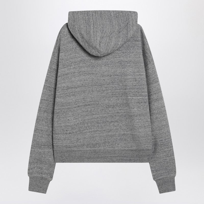 Grey Cotton Sweatshirt With Logo