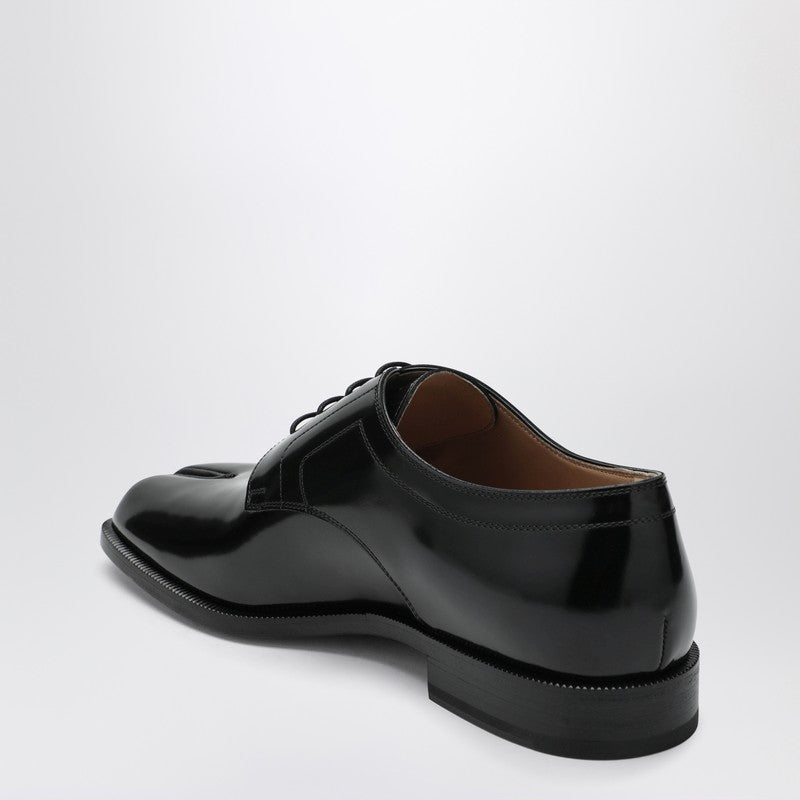 Black Tabi lace-up shoe in polished calfskin