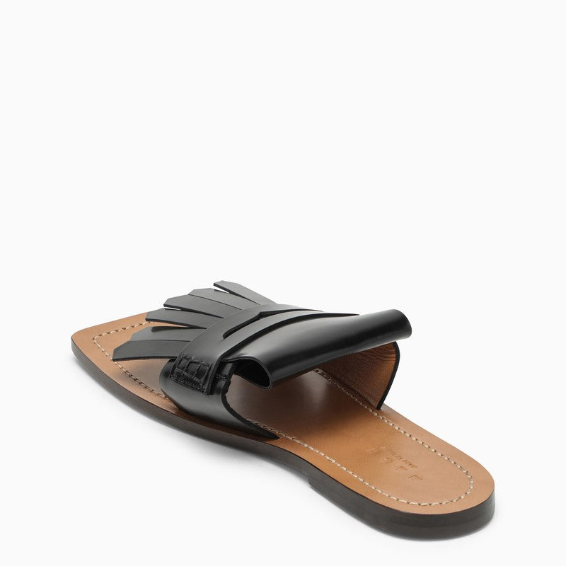 Black leather Bambi sandal