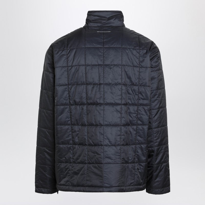 Reversible black nylon jacket