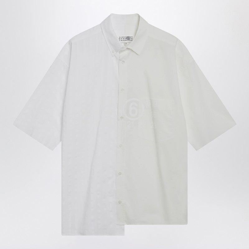 Two-tone cotton poplin shirt