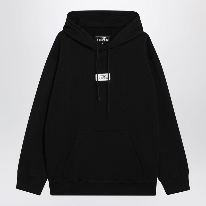 Black Numeric cotton hoodie