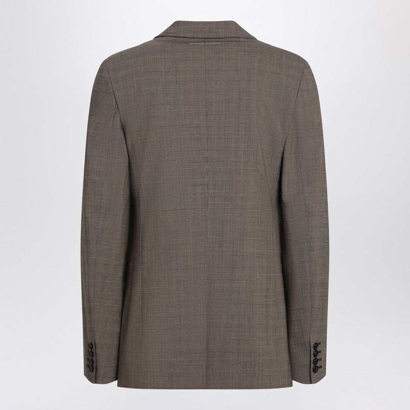 Single-breasted Jacket Brown In Wool Blend