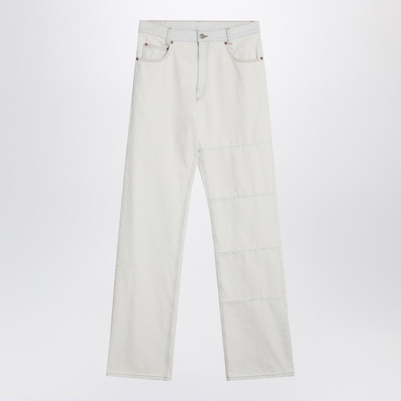 White Jeans With Patches