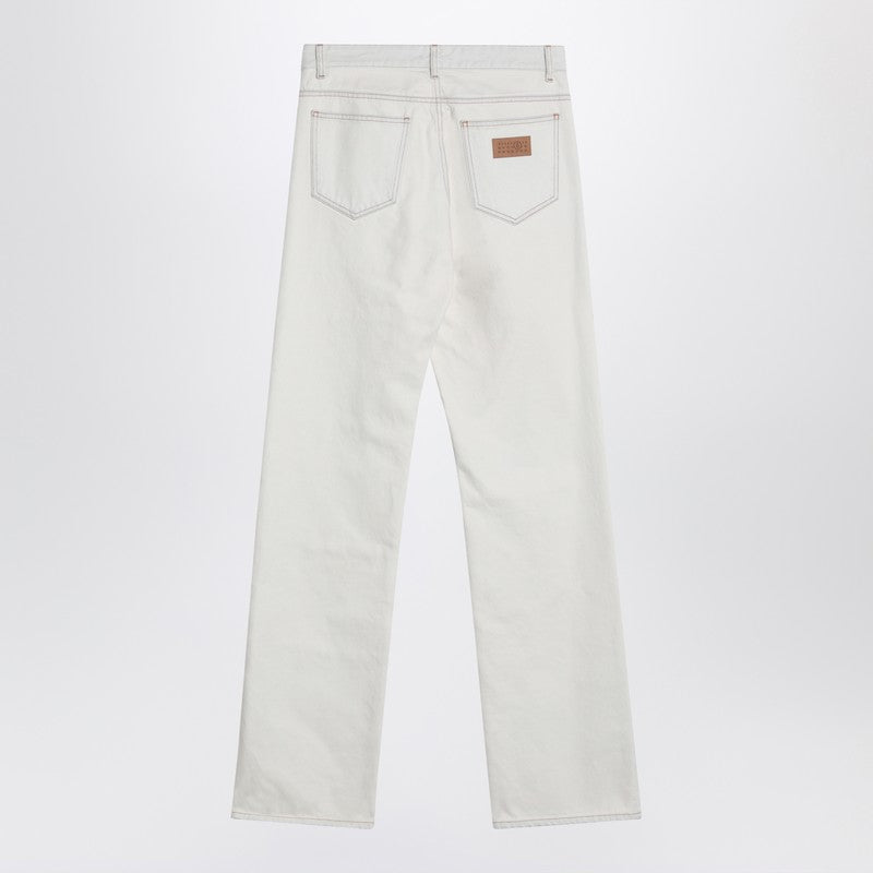White Jeans With Patches