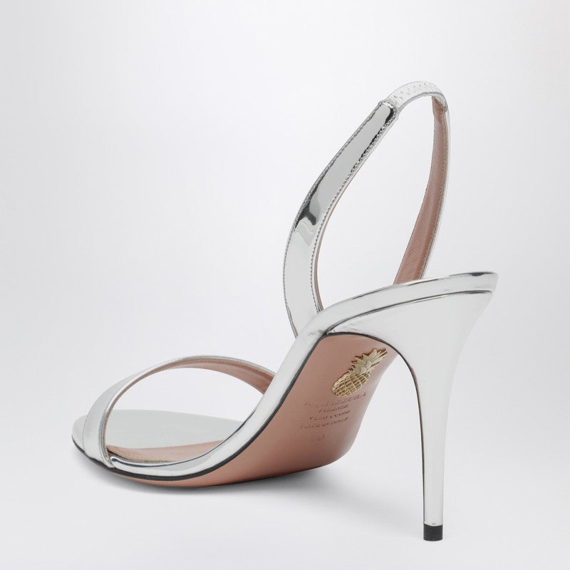 So Nude 85 Silver Sandals