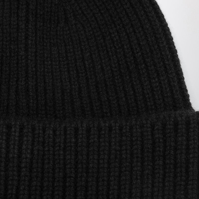 Black Wool And Cashmere Beanie