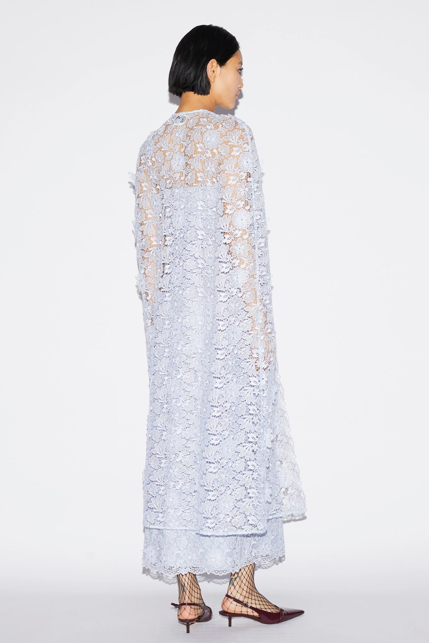 SAMANTHA CAPE DUSTY BLUE LACE