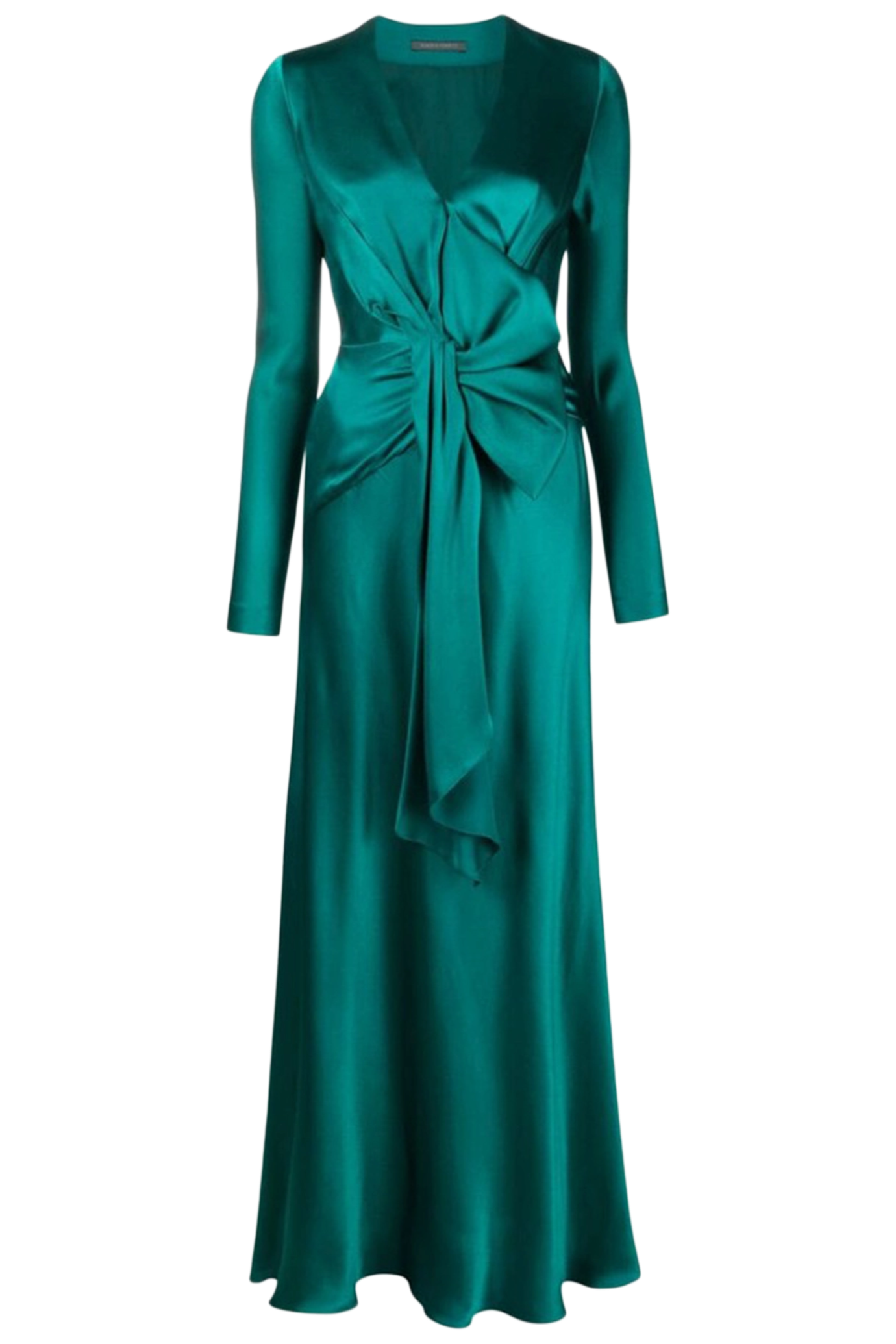 SATIN DRESS WITH DRAPING