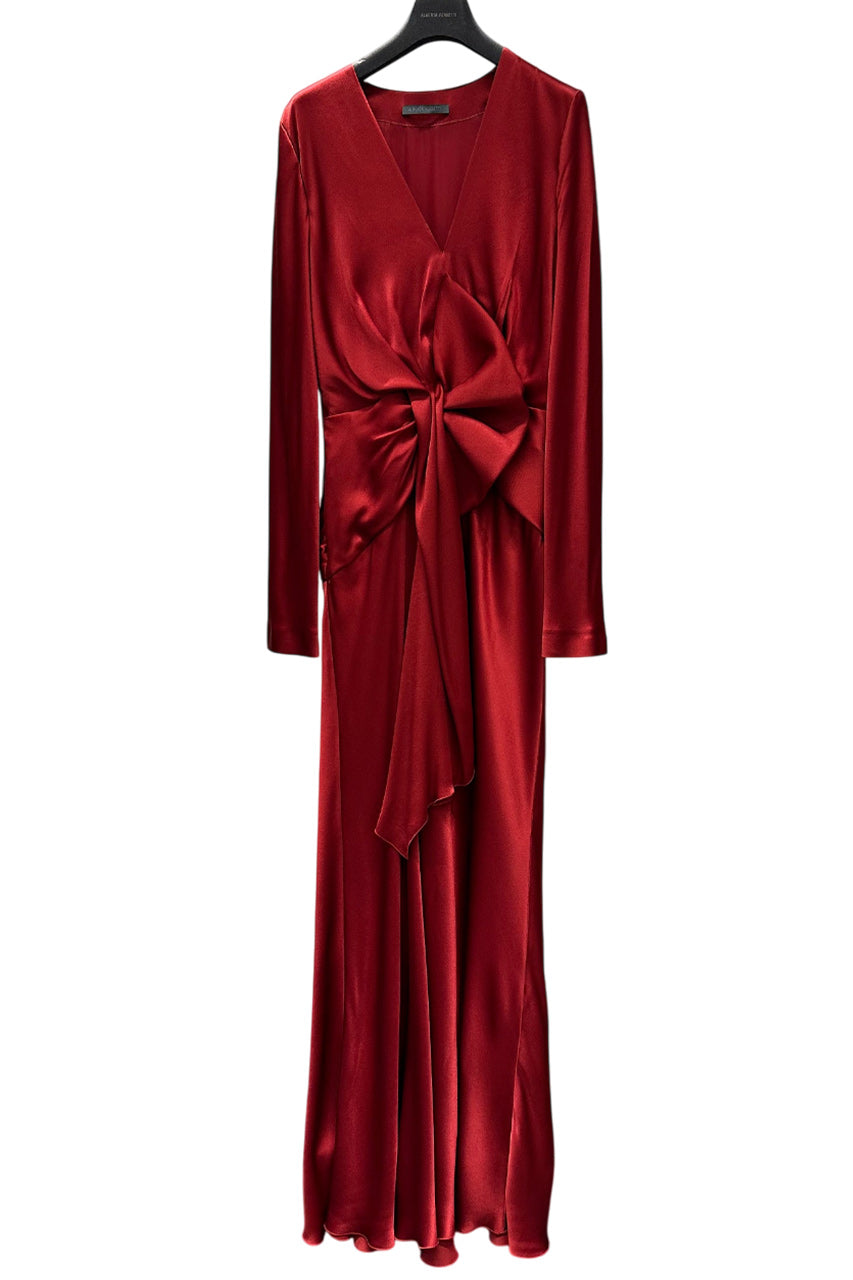 SATIN DRESS WITH DRAPING
