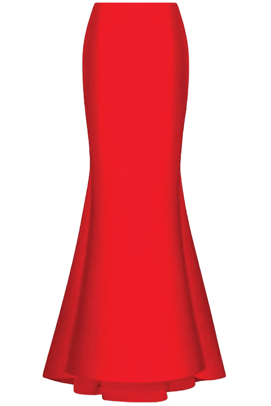 SATIN MAXI SKIRT WITH A TRAIN