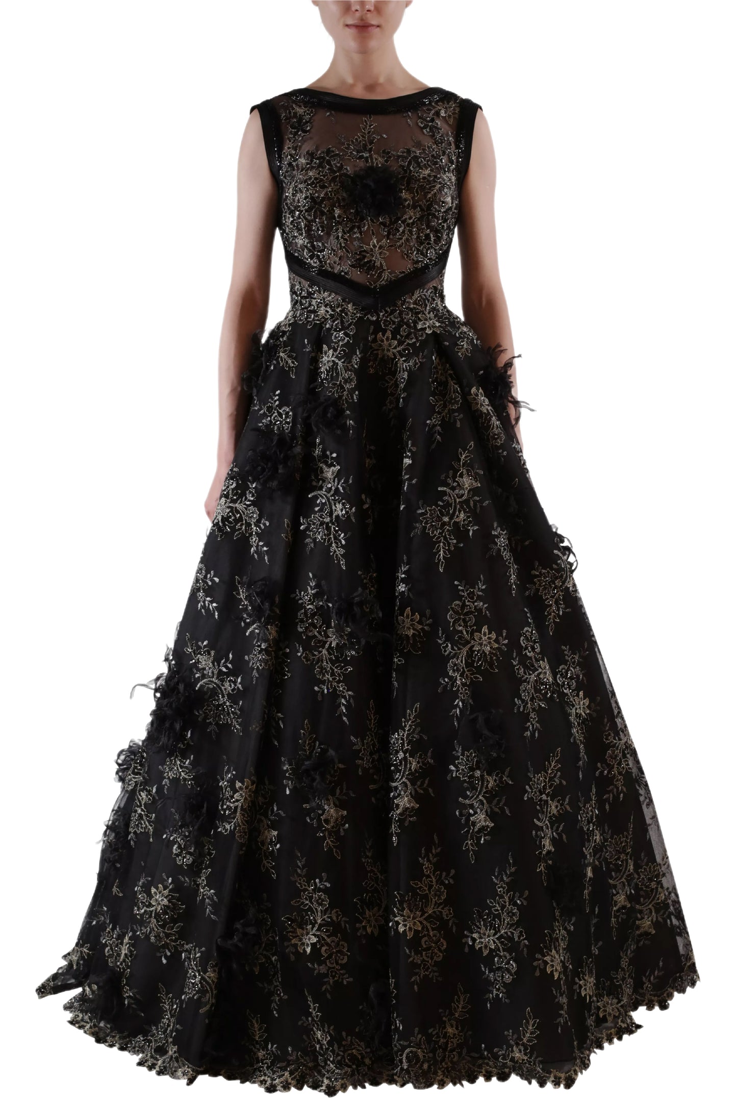 SCOOP BACK BALL GOWN