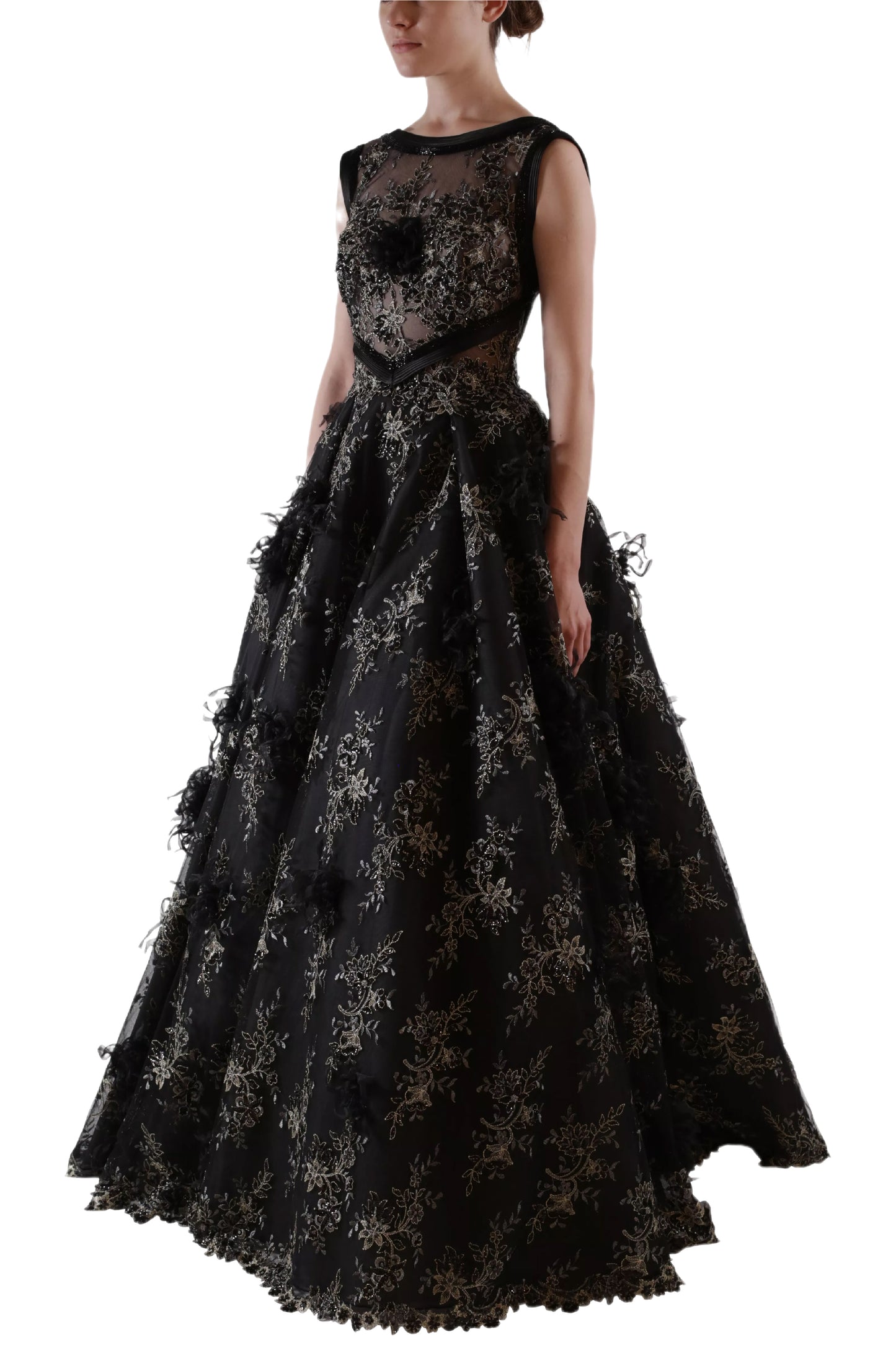 SCOOP BACK BALL GOWN