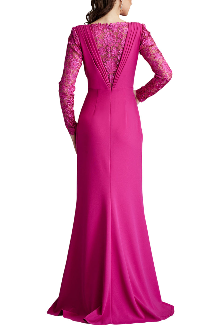 SEDONA CREPE OVERLAY EMBROIDERED GOWN