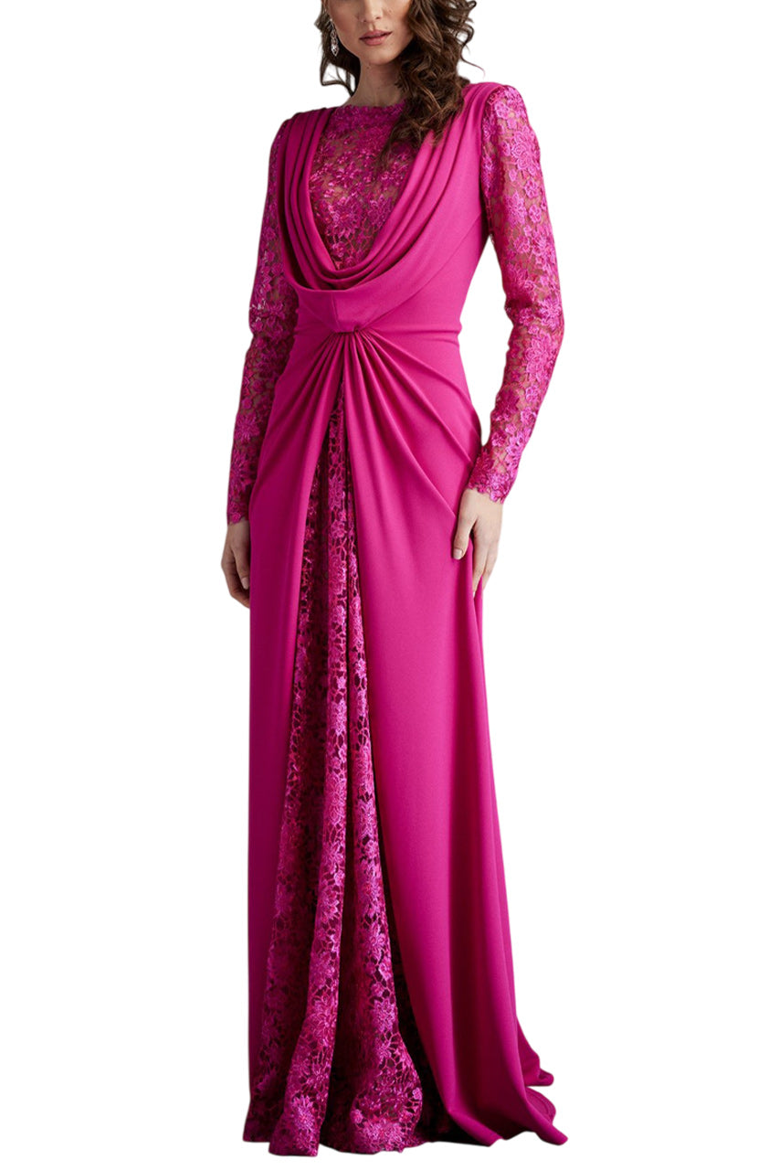 SEDONA CREPE OVERLAY EMBROIDERED GOWN