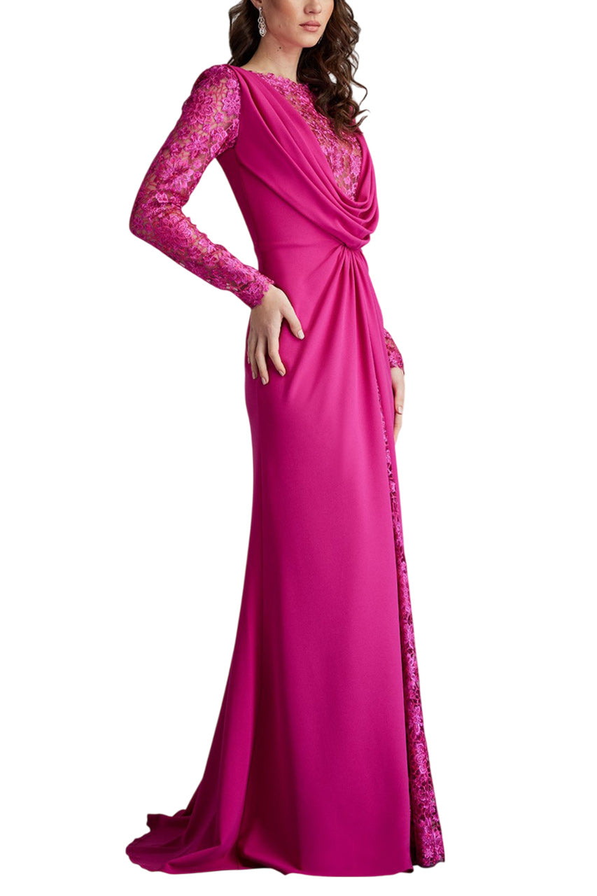 SEDONA CREPE OVERLAY EMBROIDERED GOWN