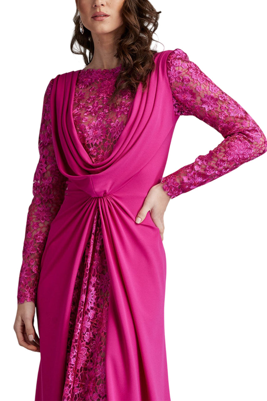 SEDONA CREPE OVERLAY EMBROIDERED GOWN