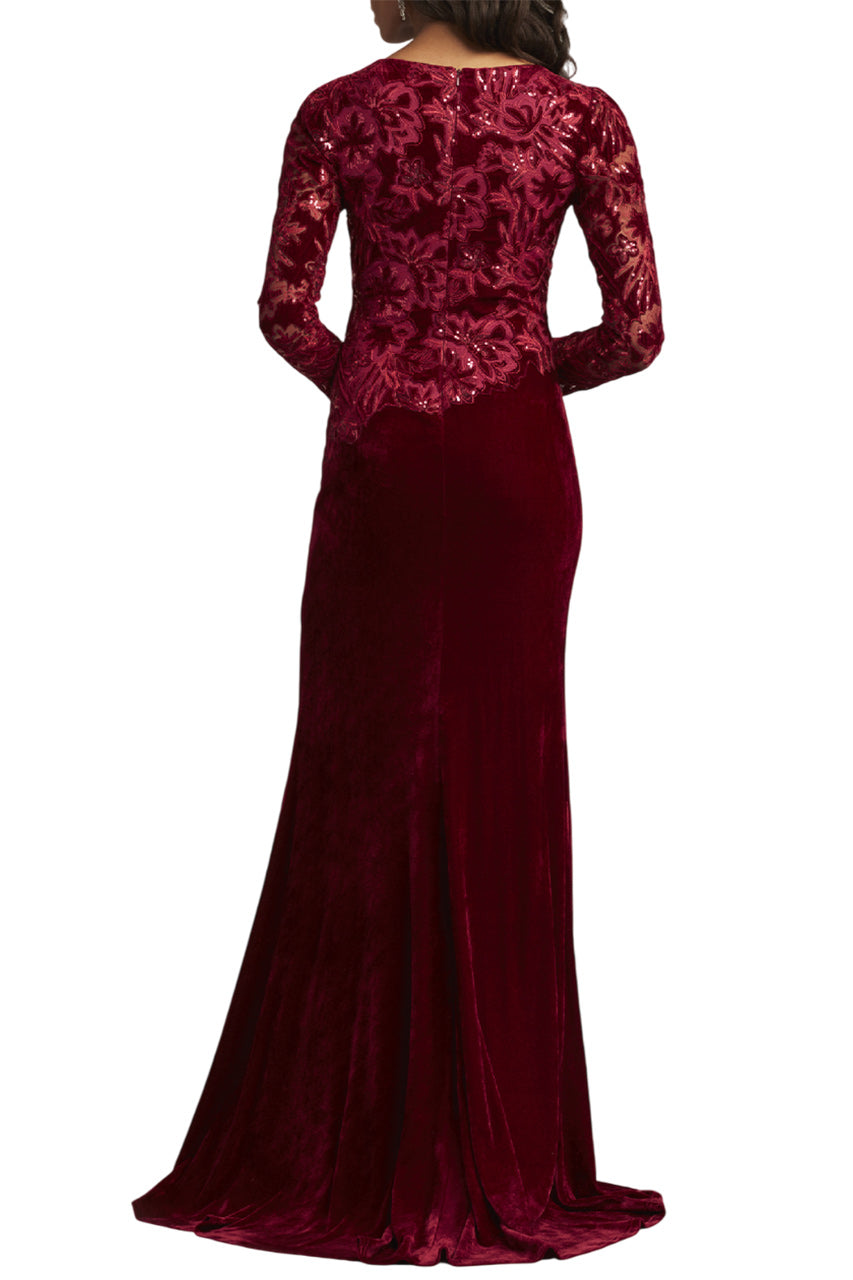 SEQUIN BURNOUT VELVET GOWN