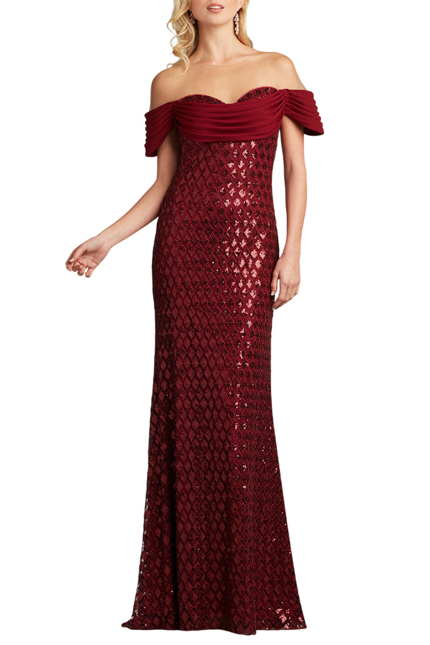 SEQUIN LACE ILLUSION GOWN