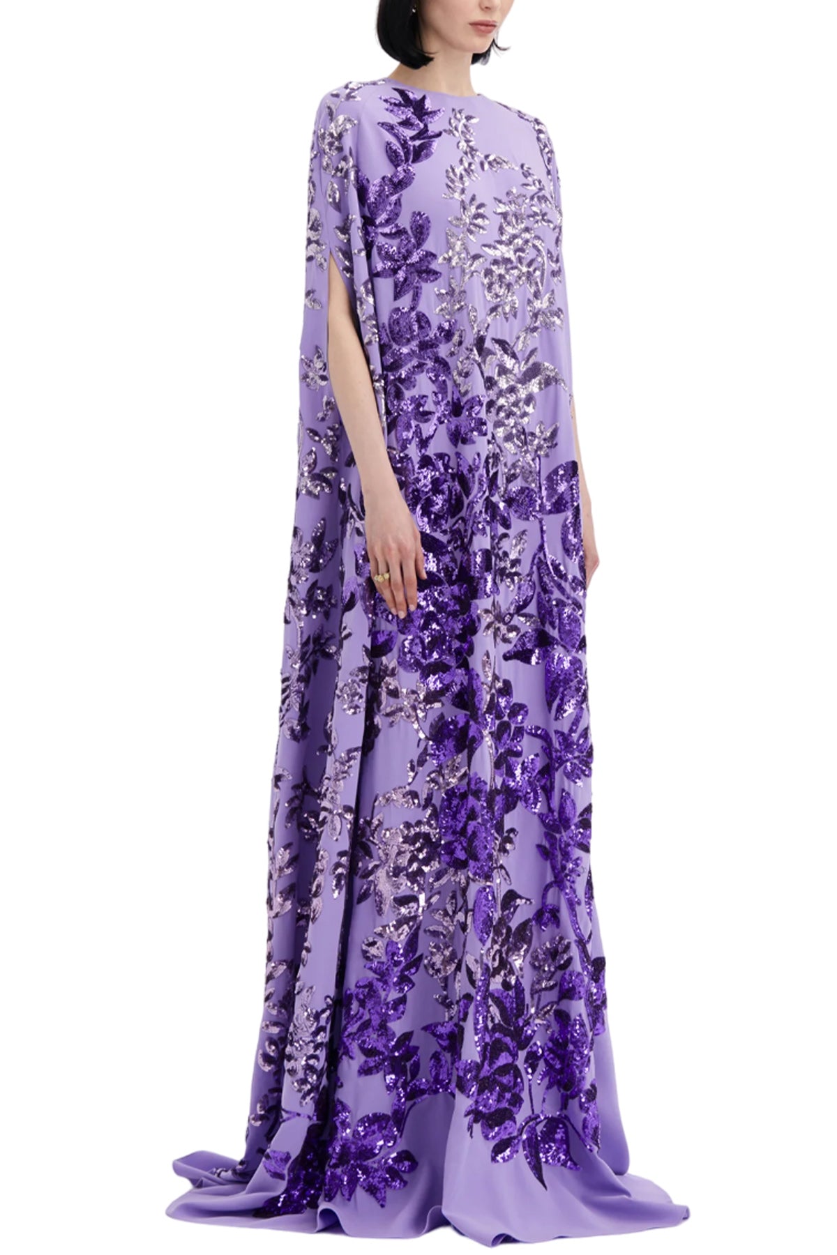 SEQUINNED OMBRÉ CAFTAN DRESS