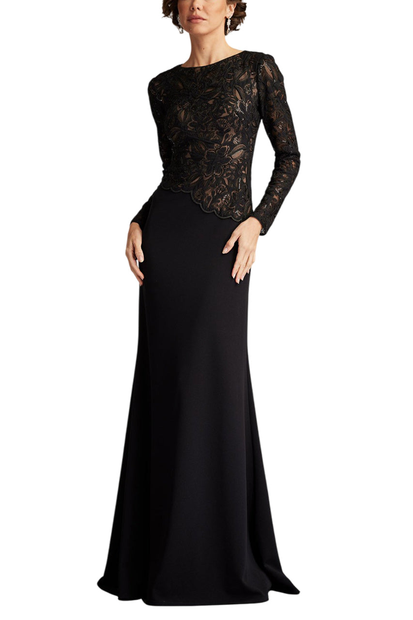 SHIKA EMBROIDERED CREPE GOWN