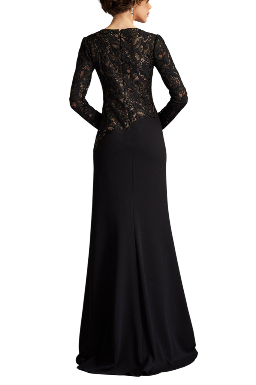 SHIKA EMBROIDERED CREPE GOWN