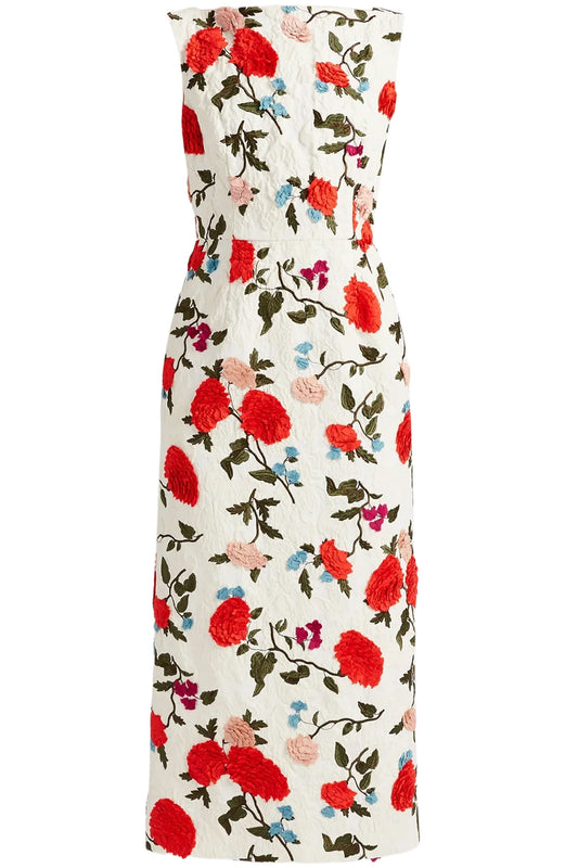 SLEEVELESS BOAT NECK COCKTAIL DRESS