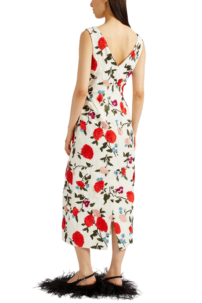 SLEEVELESS BOAT NECK COCKTAIL DRESS
