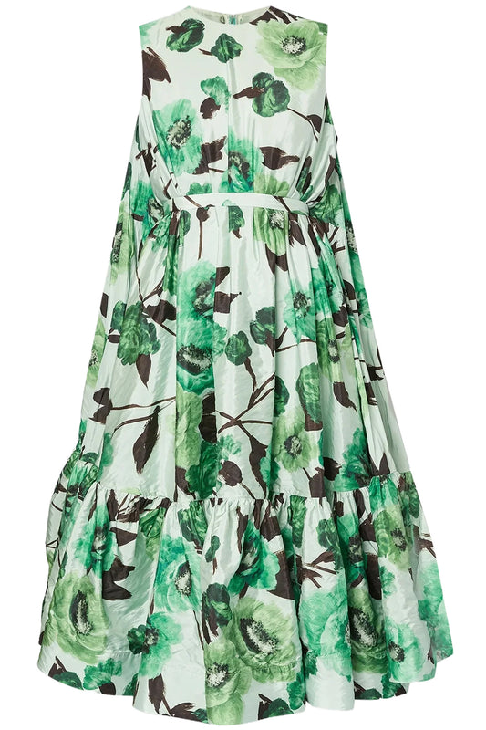 SLEEVELESS DRESS WITH CAPE DETAIL