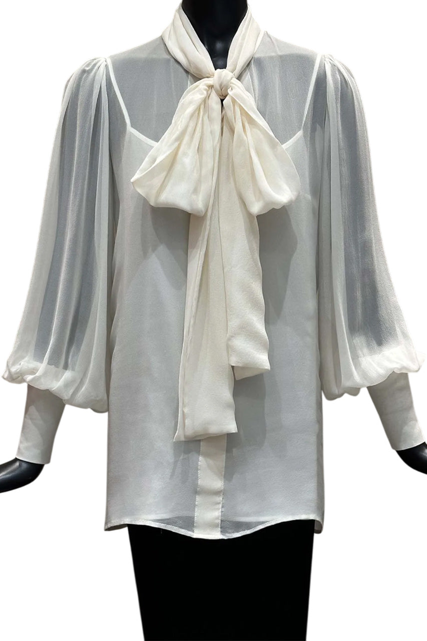 SLOANE SILK-CHIFFON BLOUSE