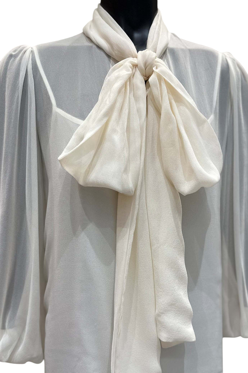 SLOANE SILK-CHIFFON BLOUSE